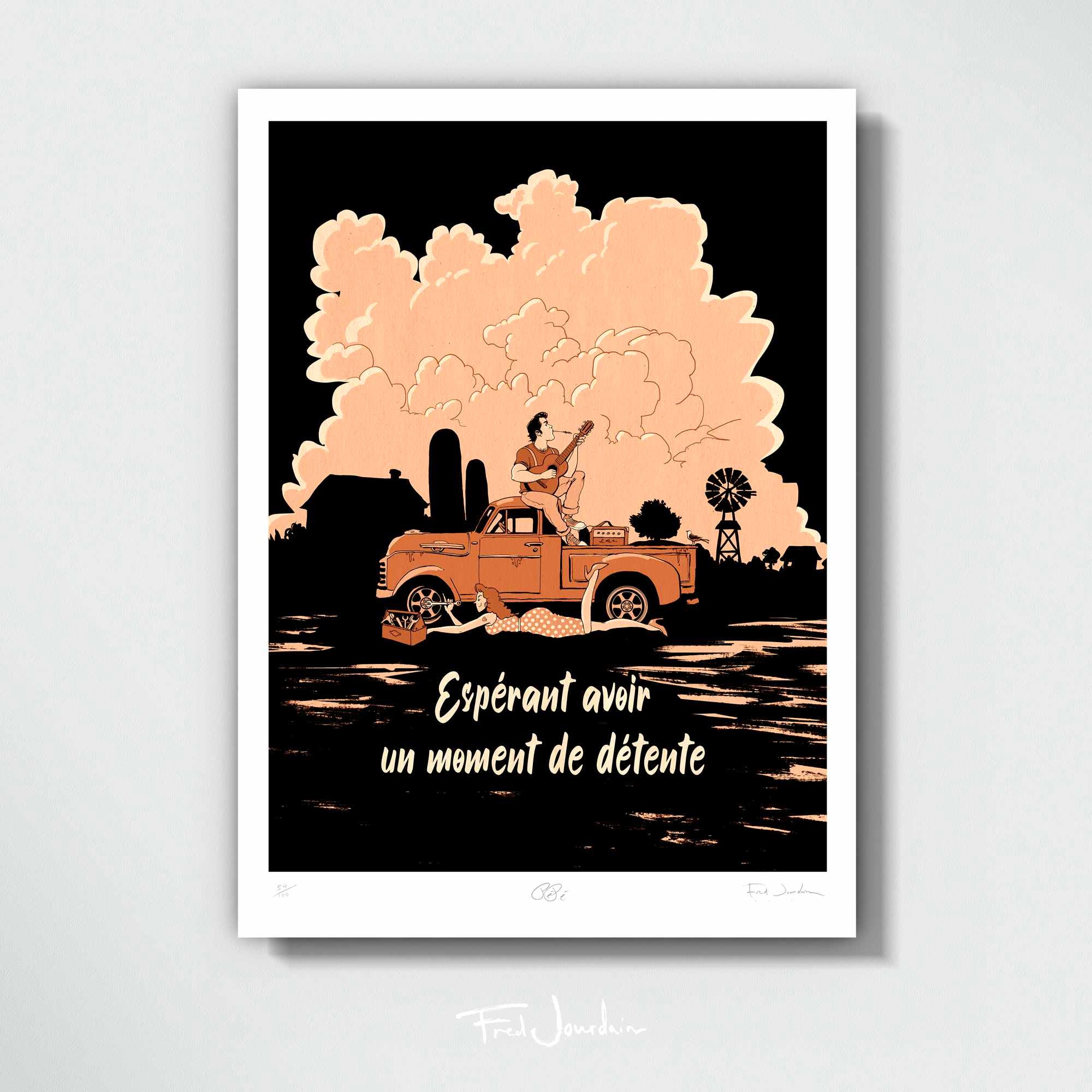 Pépé sur la route / Sépia