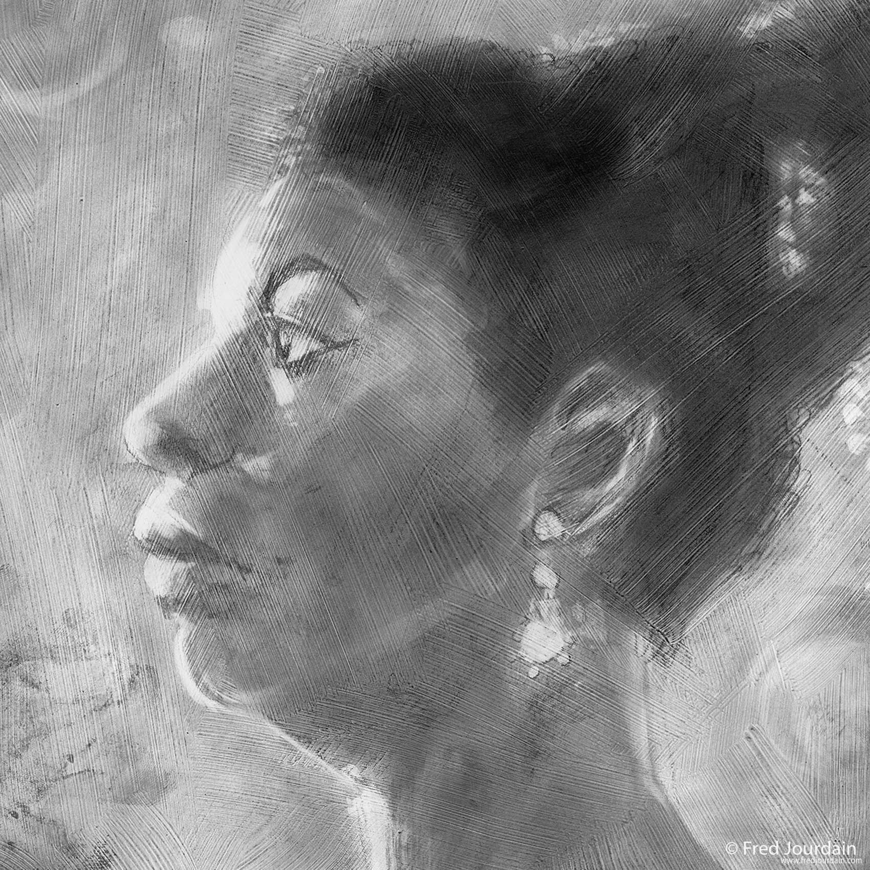 Nina Simone - graphite 11” x 14”