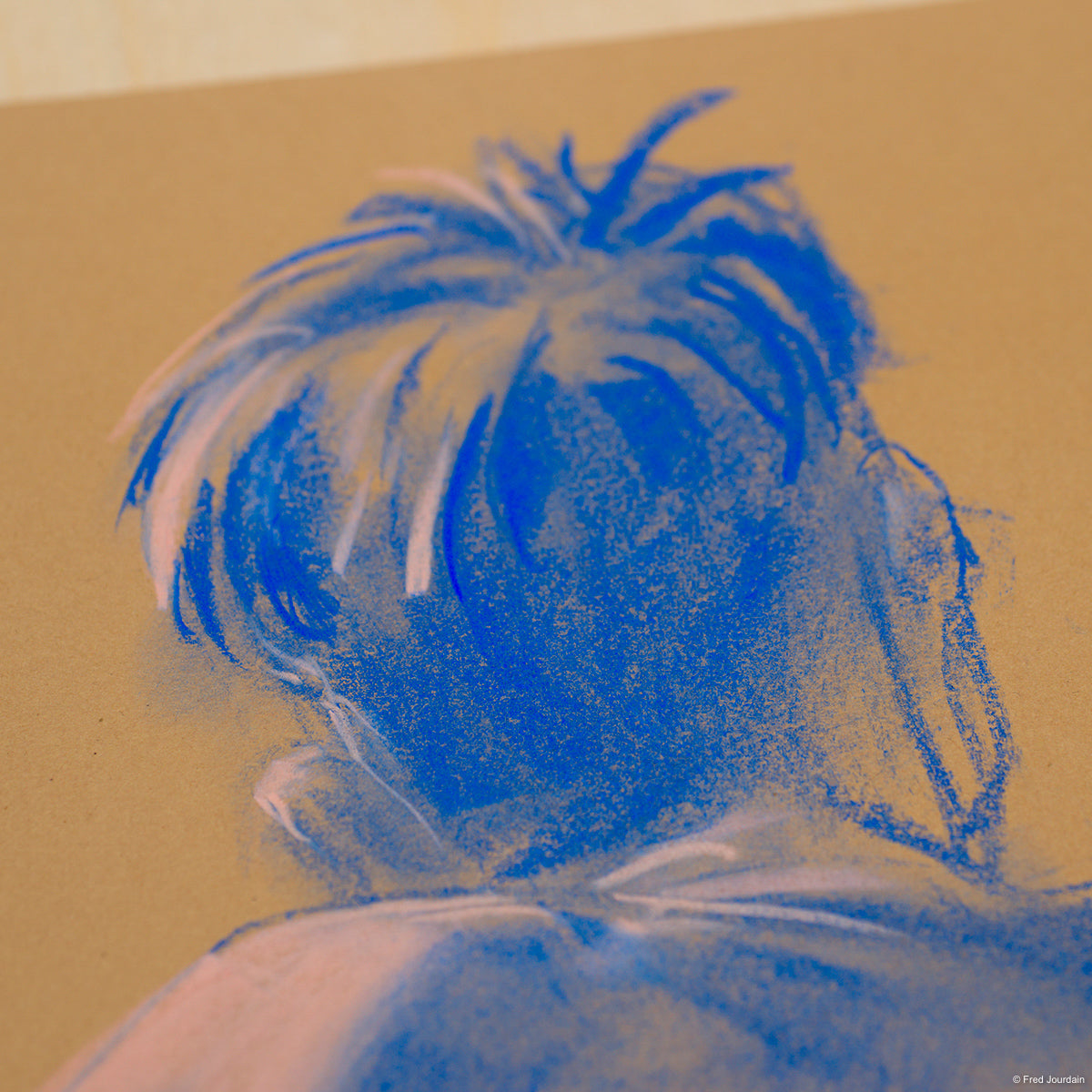 Blue Neck - Pastel - 18 "x 24"