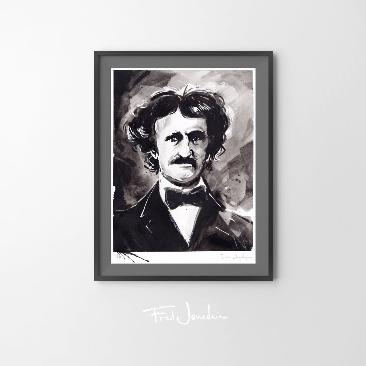 Edgar Allan Poe - ink - 9 "x 12"