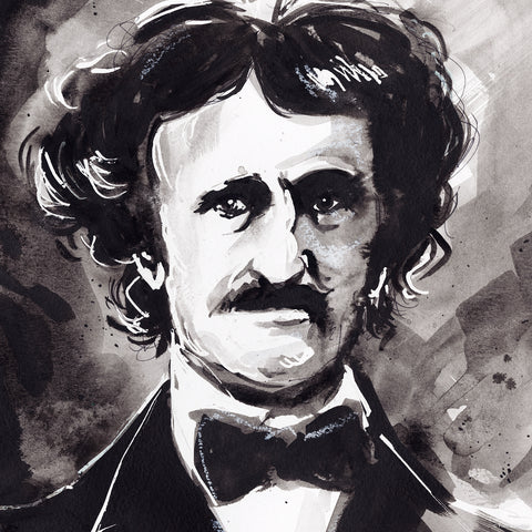 Edgar Allan Poe - encre - 9" x 12"