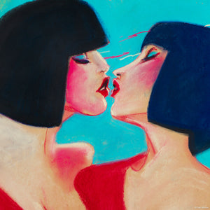 Kiss in Technicolor - Pastel - 18 "x 24"