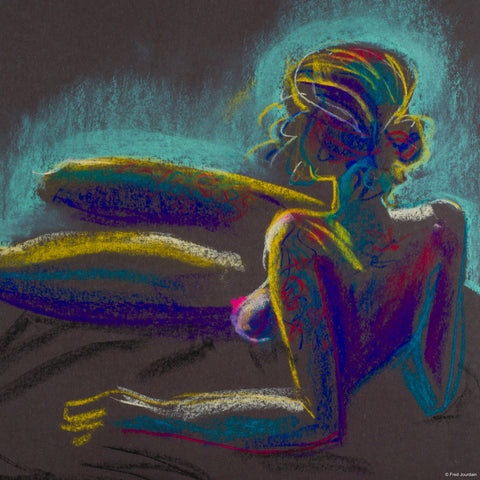 Neon Woman - Pastel - 18 "x 24"